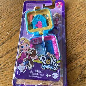 Polly Pocket Pet Center Compact Micro Doll Playset, 5 Pieces